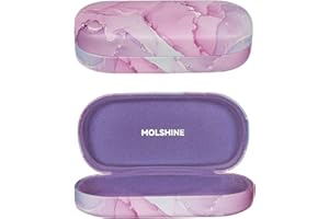 molshine Hard Shell Sunglasses Case,Classic Large Glasses Case for Women Men,Sunglass Eyeglasses