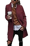 Ebifin Women's Notch Lapel Double Breasted Trench
