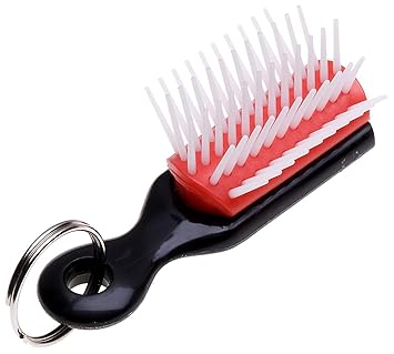 Denman D3 Schlüsselanhänger mit Minibürste, abgerundete Borsten, 5-reihig, 1 Stück