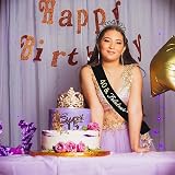 MIOSJI 40th Birthday Sash and Crystal Crown Tiara for Women Party Decorations view 7