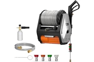 Giraffe Tools Wall Mounted Pressure Washer PRO with Upgraded 1800W Brushless Motor, Max 3700PSI Electric Power Washer with 10