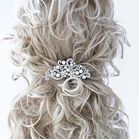 Haarkamm Für Damen Mit Strasssteinen – Champagnerfarben – Eingelegtes Design Für Hochzeit & Party