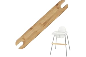 Yeah Baby Goods Adjustable IKEA High Chair Footrest (Bamboo) - Attachable IKEA Antilop Highchair Footrest for Safer Mealtimes