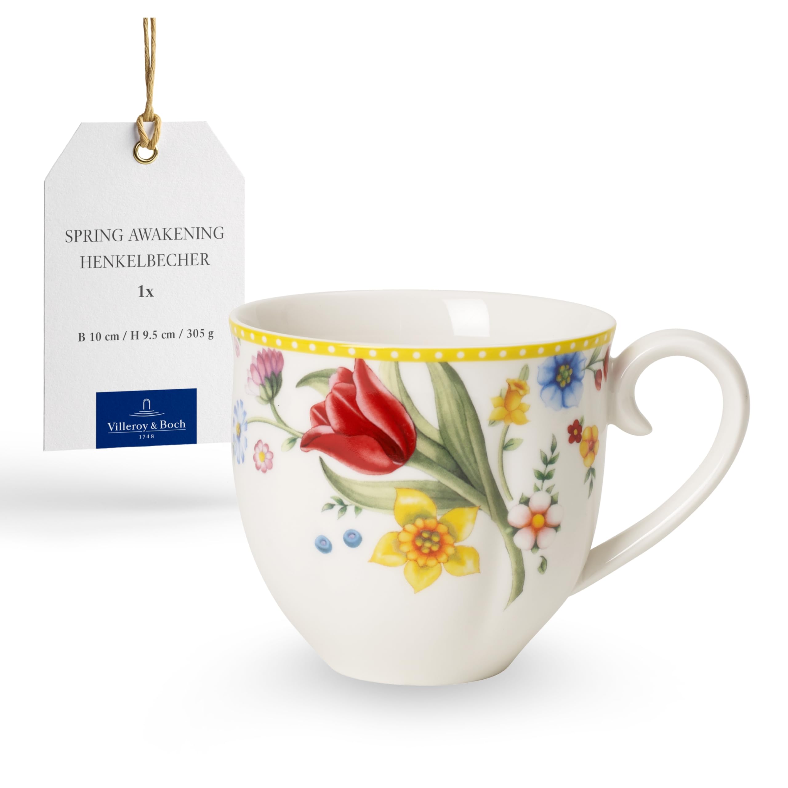 Villeroy & Boch Mug, Hard Porcelain, Yellow, Colourful, 1 Count (Pack of 1) — image 1