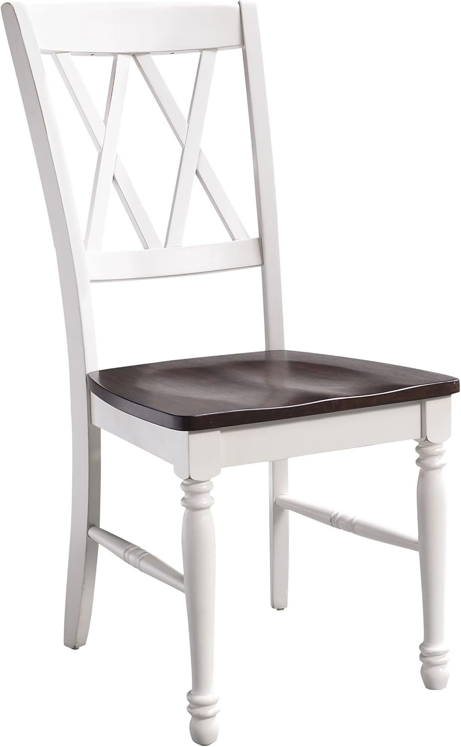 Crosley Furniture Shelby 7-Piece Dining Set with Table, Extension Leaf, and 6 Chairs, Distressed White - Table & Chair Sets