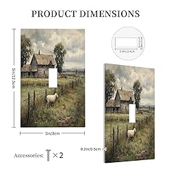 Thsanju Light Switch Cover Plate Goat Rustic