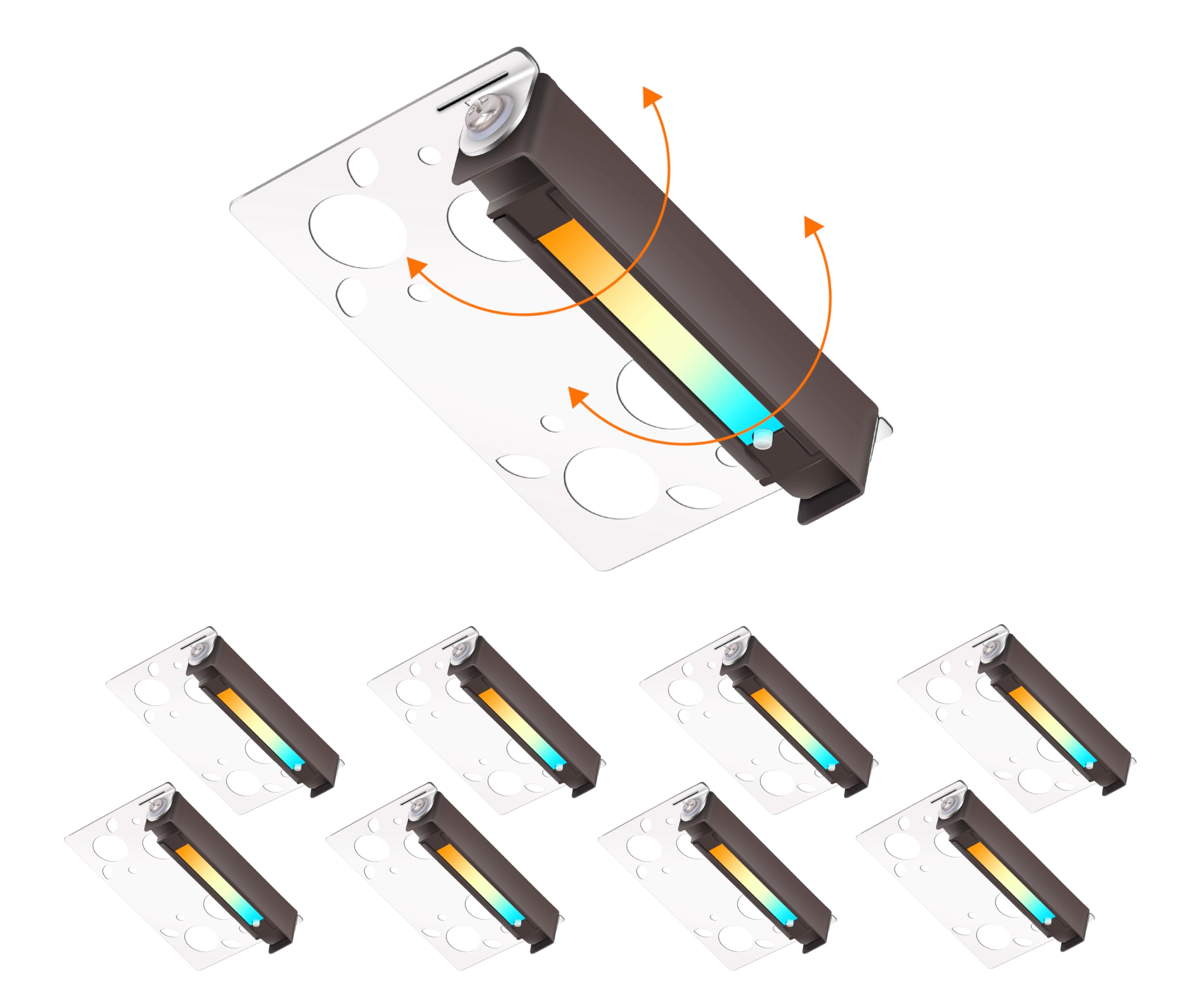 Photo 1 of CLOUDY BAY [8 Pack] 4 Inch 3W 5CCT Hardscape Paver Light,Retainng Wall Lights Outdoor,IP65 Waterproof,2700K/3000K/3500K/4000K/5000K Selectable,12V-15 VAC/DC Low Voltage,Frost Lens Step Deck Light