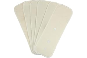 Mama Koala 3-Layer Hemp Cotton Baby Cloth Diaper Inserts, Adjustable and Reusable for Any Baby Cloth Diapers(6 Pack)
