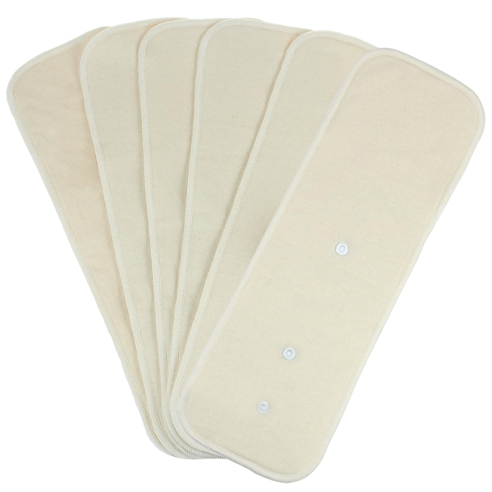Photo 1 of Mama Koala 3-Layer Hemp Cotton Baby Cloth Diaper Inserts, Adjustable and Reusable for Any Baby Cloth Diapers(6 Pack)