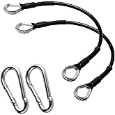 GAQUECY 2pcs Gym Cable Extension, 10" Cable Machine Extension Compatible with Bowflex Home Gym Machine, Fitness Cable Extension Home Gym Cable Machine Attachment for LAT/Tricep Pull Down