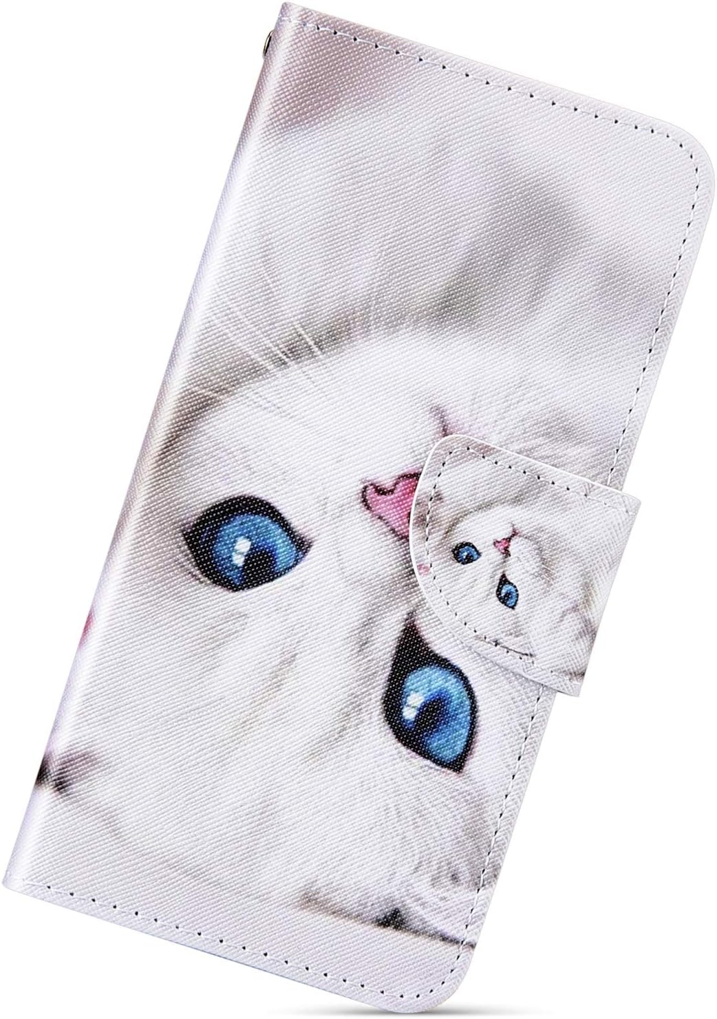 Urhause Samsung Galaxy Note 8,KunyFond for Samsung Galaxy Note 8 Wallet Case,Painted Cute Pattern PU Leather Flip Wallet with [Card Slots][Magnetic Closure] Stand Function TPU Inner Stand Case,Cat