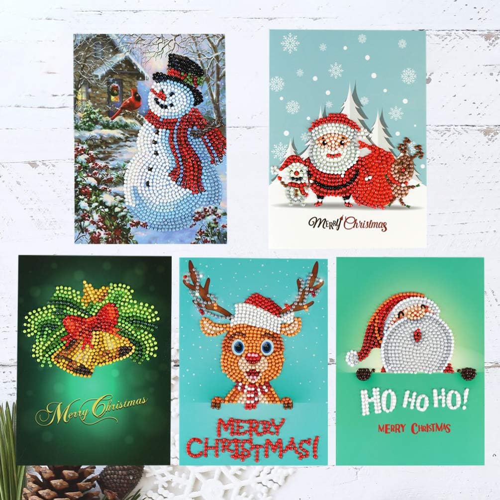 Download Stobok 5pcs Diy Christmas Crafts 5d Diamond Painting Kits Christmas Greeting Card Handmade Christmas Gifts Party Favors Amazon Co Uk Office Products PSD Mockup Templates