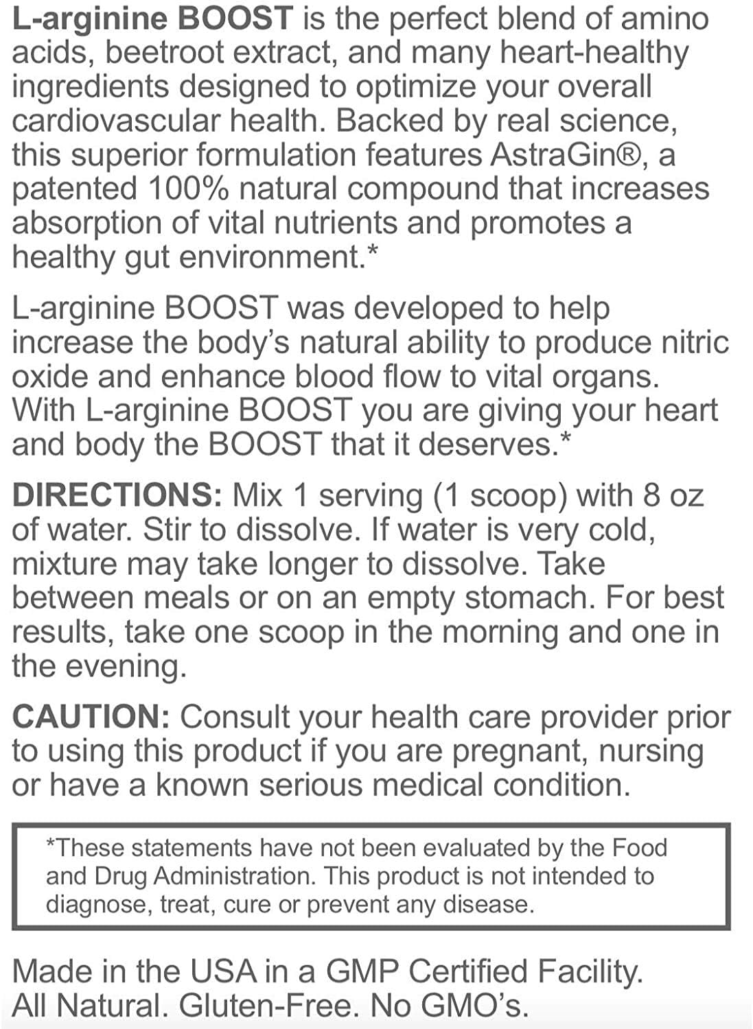 L-ARGININE BOOST - Nitric Oxide Booster Dietary Supplement - For Cardio Health - L-Arginine with L- Citrulline - Beetroot Extract - Better Blood Pressure, Blood Flow, & Cholesterol - Strawberry Powder: Health & Personal Care