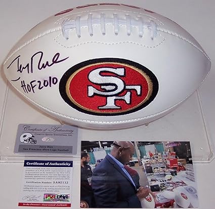jerry rice autographed football