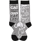 Primitives By Kathy Womens Fun Gift Socks, Grey