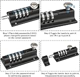Spopal 2 Pack 120mm Combination Locking Bolt Weatherproof Burglar Proof view 5