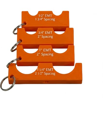 EMT Conduit Spacers – Pipe Spacing Clips For 1", 1-1/4", 1/2" & 3/4" Electrical Conduit – Wall Mount Alignment Holder, Keeps Runs Neat And Straight For Professional Installations