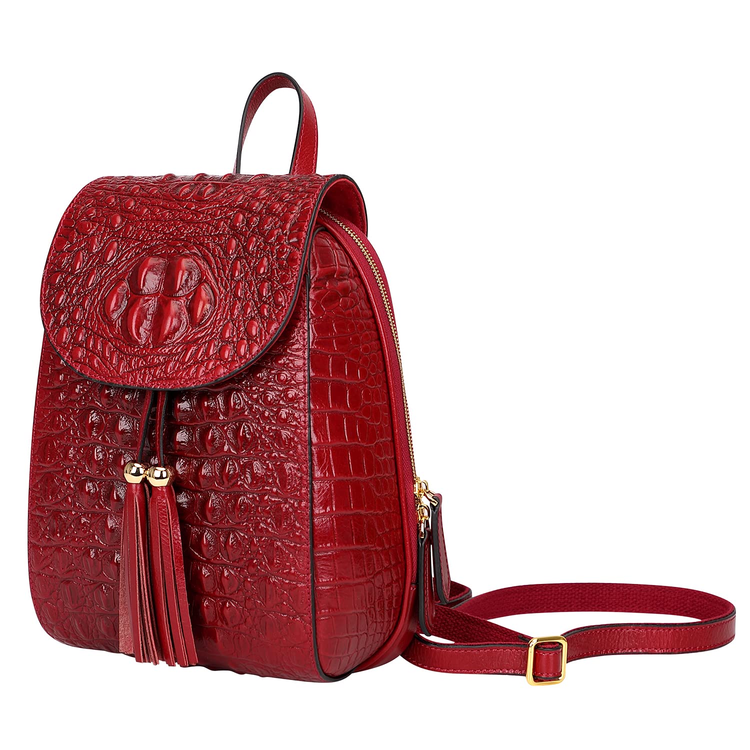 PIJUSHI Small Crocodile Leather Backpacks Purse for Women Casual Backpack Fashion Bag