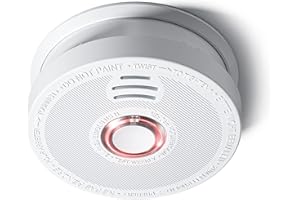 SITERWELL SITERLINK Smoke Detectors Battery Operated, Smoke Alarm with Test-Silence Button, Photoelectric Sensor Fire Alarms Smoke Detectors with LED Lights, UL Listed Fire Alarm for House, GS528A, 1 Pack