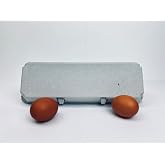 12 Count Egg Cartons - Non-Printed - Recycled Paper Pulp, Solid Top Style f | or Chicken Eggs - Made in USA