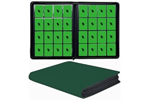 16 Pocket Card Binder, 1000+ Premium Zip Trading Card Binder, Double Sided Pocket Card Binder Album, Ringless Card Folder for