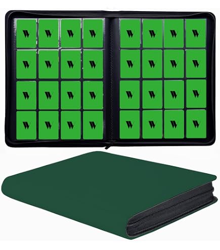 ringless card binder Jumbo PU Leather Card Collection Binder with 60 Pockets, UniKeep View Case Binders are fully enclosed and stackable with 100% polypropylene cases 1000+ Pocket Trading Card Binder