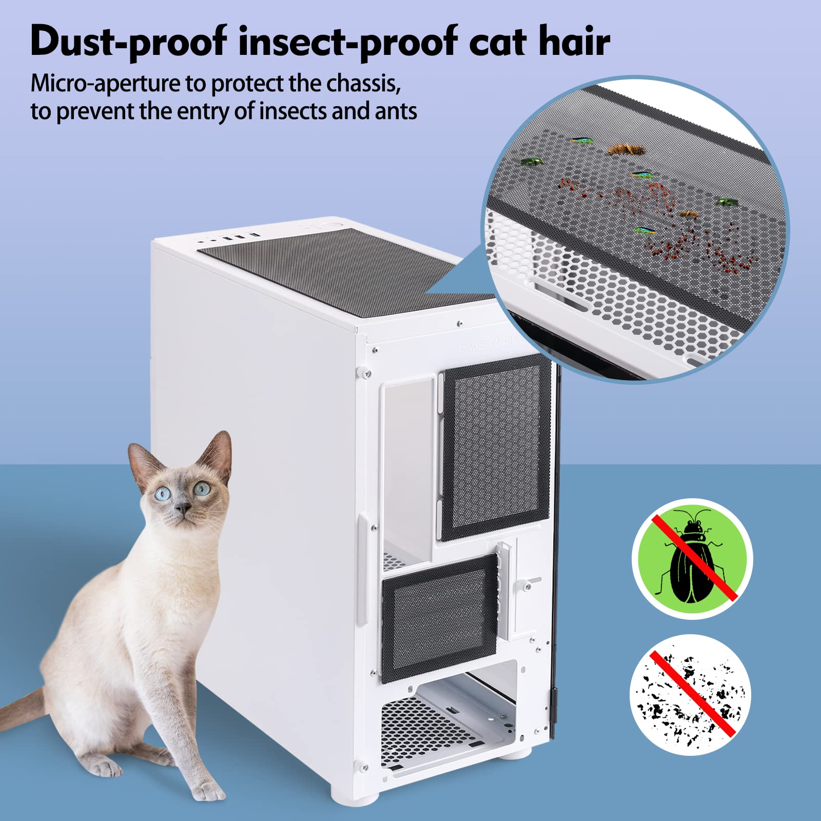 Mua [4 Pack] 400x300mm DIY PC Case Dust Filter, 1.2mm Hole, PVC ...
