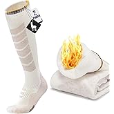 MAGISDU Alpaca Wool Ski Socks 2Pair Knee High Thermal Warm Winter Thick Cushion Compression Snow Snowboarding Hunting Outdoor