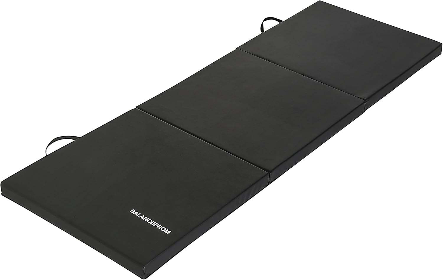 BalanceFrom 2" Thick Tri-Fold Folding Exercise Mat with Carrying Handles for MMA, Gymnastics and Home Gym Protective Flooring (Black) : Sports & Outdoors
