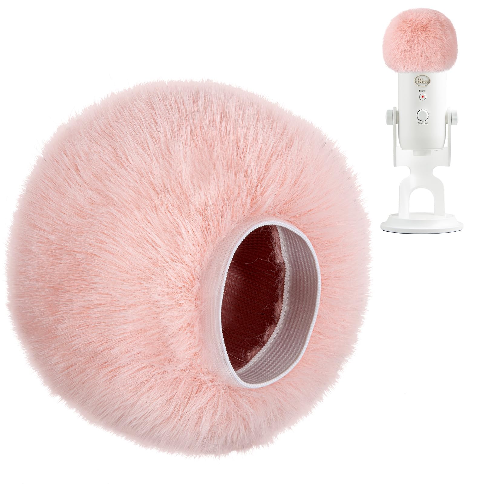 Photo 1 of PhantAccy Pop Filter/Windscreen for Blue Yeti and Yeti Pro Microphones, Furry Mic Cover for Wind and Ambient Noise Reduction