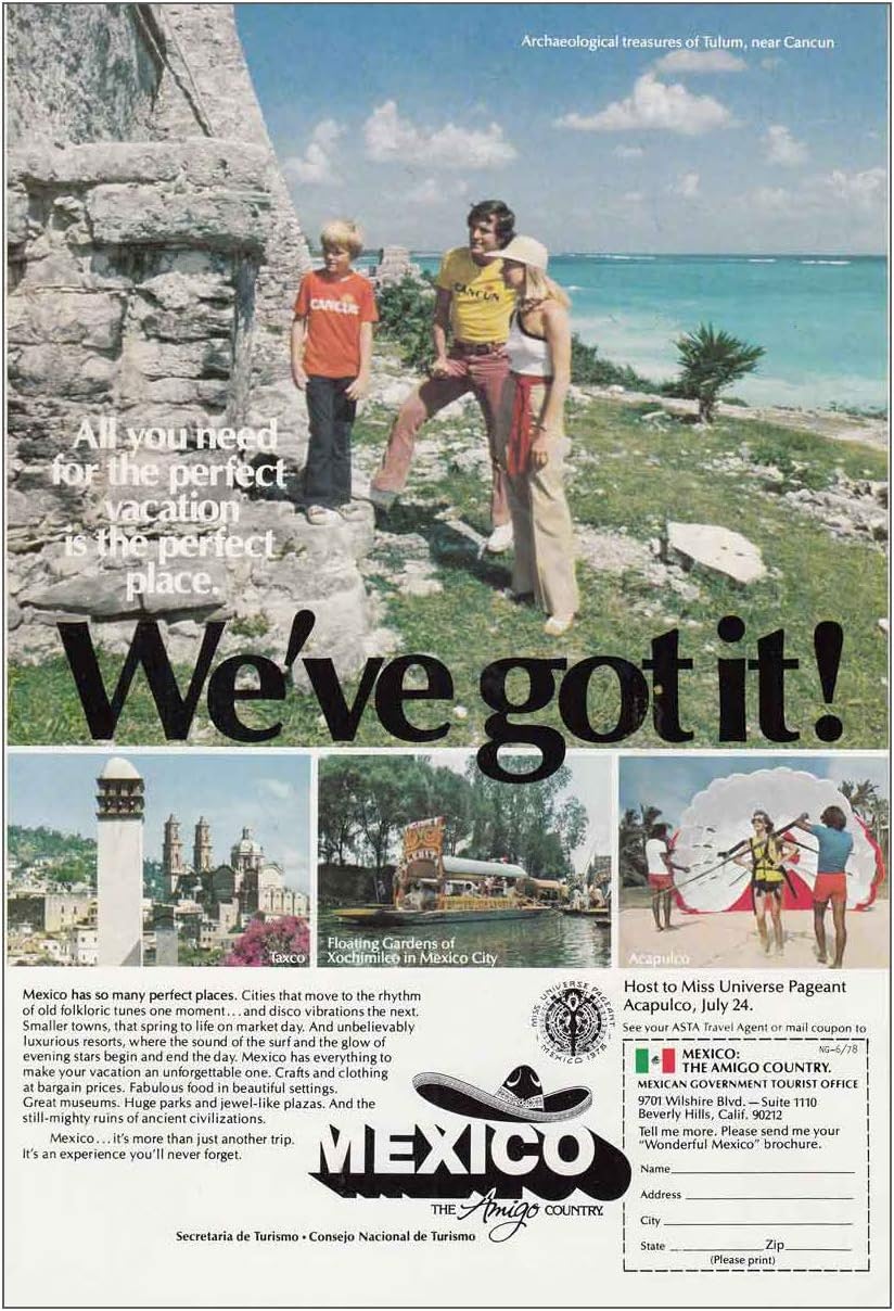 amigo outdoor living center on Amazon Com 1978 Mexico The Amigo Country Cancun Mexico Tourism Print Ad Posters Prints