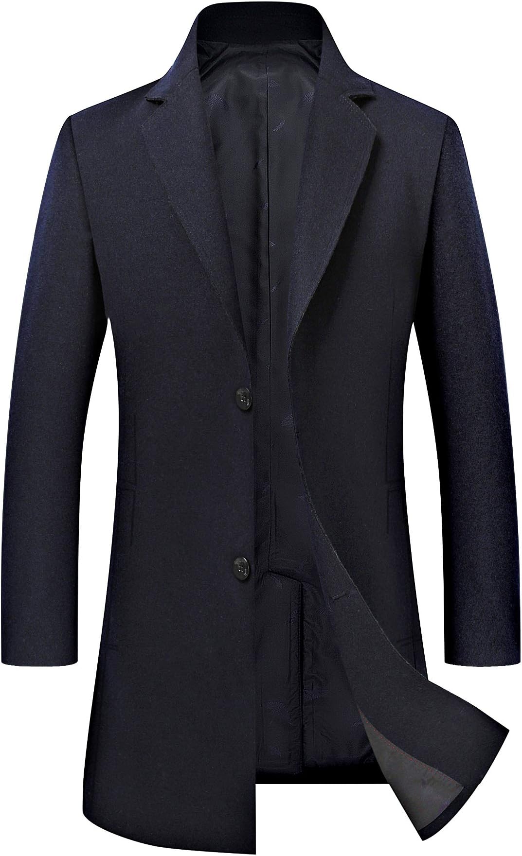 Men's Coat 80% Wool Content Classic Hooded Jacket Winter Stylish Trench Coat NDZS