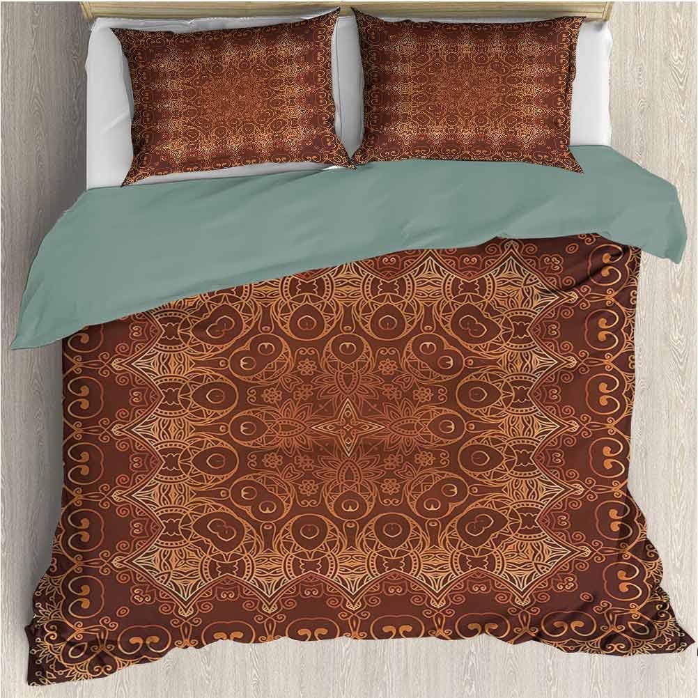 Antique 3 Piece Duvet Cover Set California King, 1 Print Duvet Cover 2