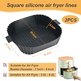BYKITCHEN Air Fryer Silicone Liners 2 Pack for Ninja Speedi/Cosori 16.3cm view 2