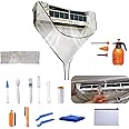 Kikepilm Mini Split Wall Heat Pump Cleaning Kit, Thermopump Cleaning Kit,18pcs Heat Pump Cleaning Kit(White)