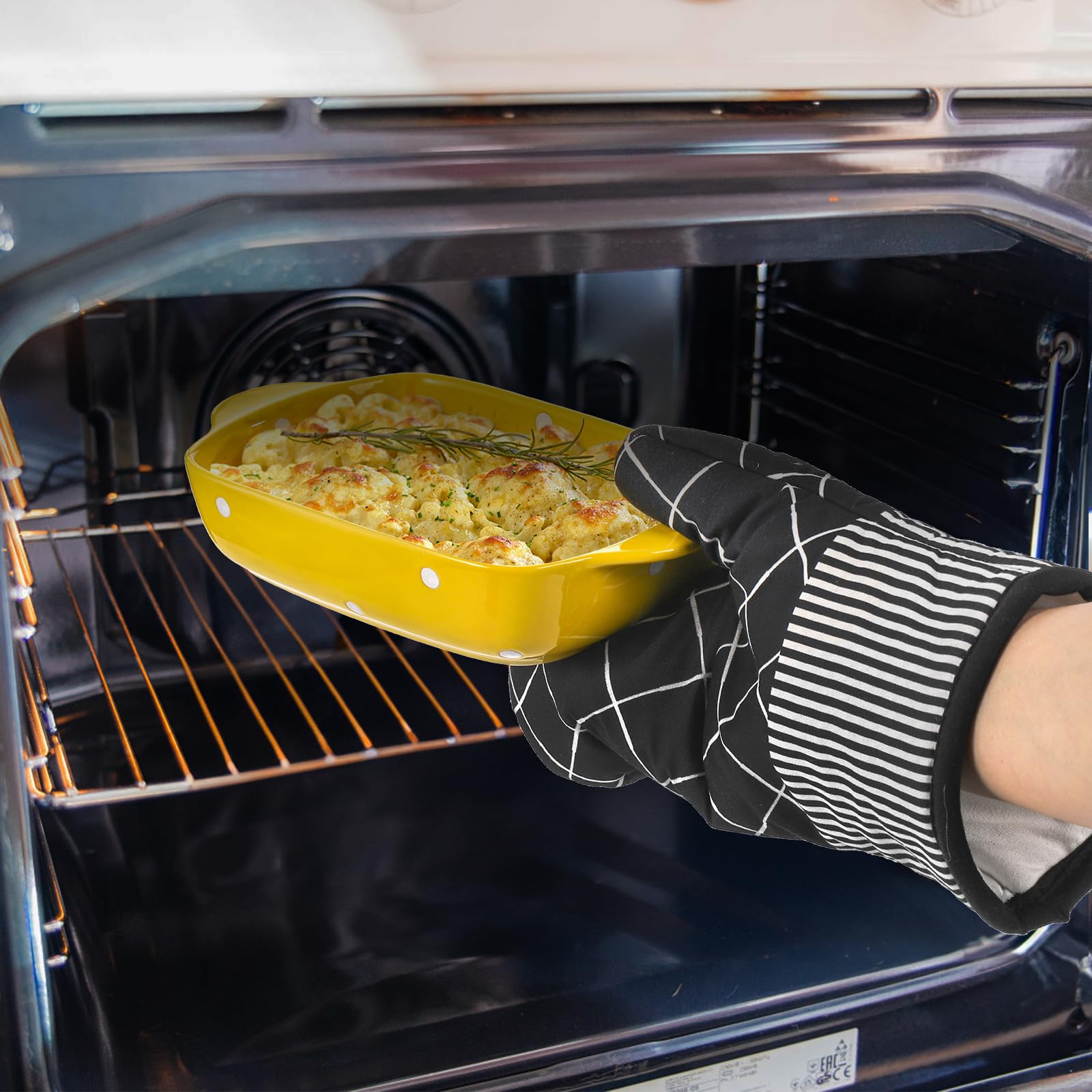 AVLA Set of 4 Ceramic Small Casserole Dishes, 7