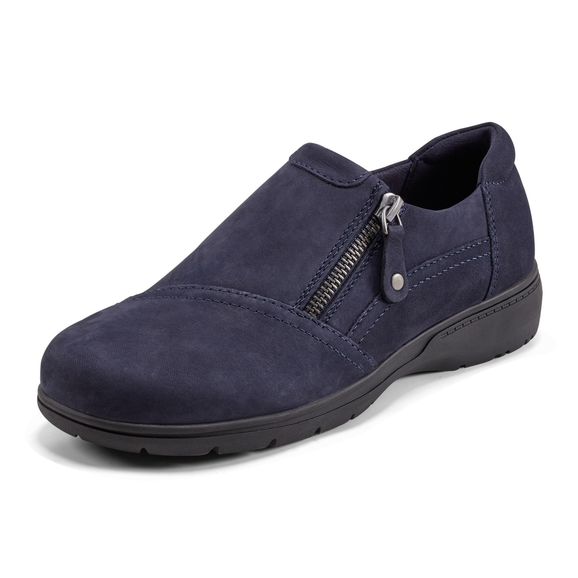 Rockport Women’s Hallie Sneaker, Dark Blue Leather, 5.5 Wide