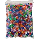 Creativity Street Plastic 3-Sided Tri-Bead Assortment, 0.43 in, Assorted Transparent Color, Pack of 1000