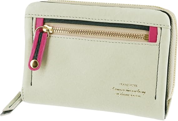 Amazon Co Jp フレームワーク Frame Work 二つ折り財布 1 アイボリー 服 ファッション小物