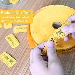 L LIKED Yellow Raffle Tickets, Single Ticket