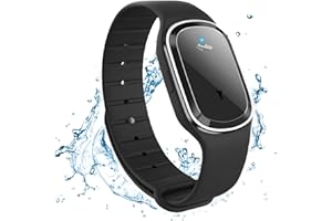 POFEIYA 2026 New Pro Bracelet Kids Adults USB Rechargeable Waterproof Wristbands Bracelet for Indoor Outdoor (Black)