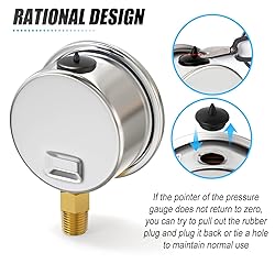 MEANLIN MEASURE 0~30Psi Pressure Gauge, Glycerin