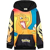 Pokemon Hoodie for Boys & Teens Hooded Sweatshirt Warm Anime Pikachu Sweater