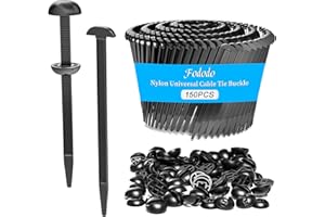 FODODO 150Pcs Nylon Universal Cable Tie Buckle for Car, Upgraded Automotive Zipper Clips, Heavy Duty Self-Locking Zip Ties Holder with Pin & Button, Top Movable Dome Design