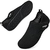 WateLves Water Shoes for Women Men Swim Beach Aqua Socks Quick Dry Barefoot House Slippers Travel Shoes with Adjustable Magic Tape for Pool Diving Boating Yoga Surf