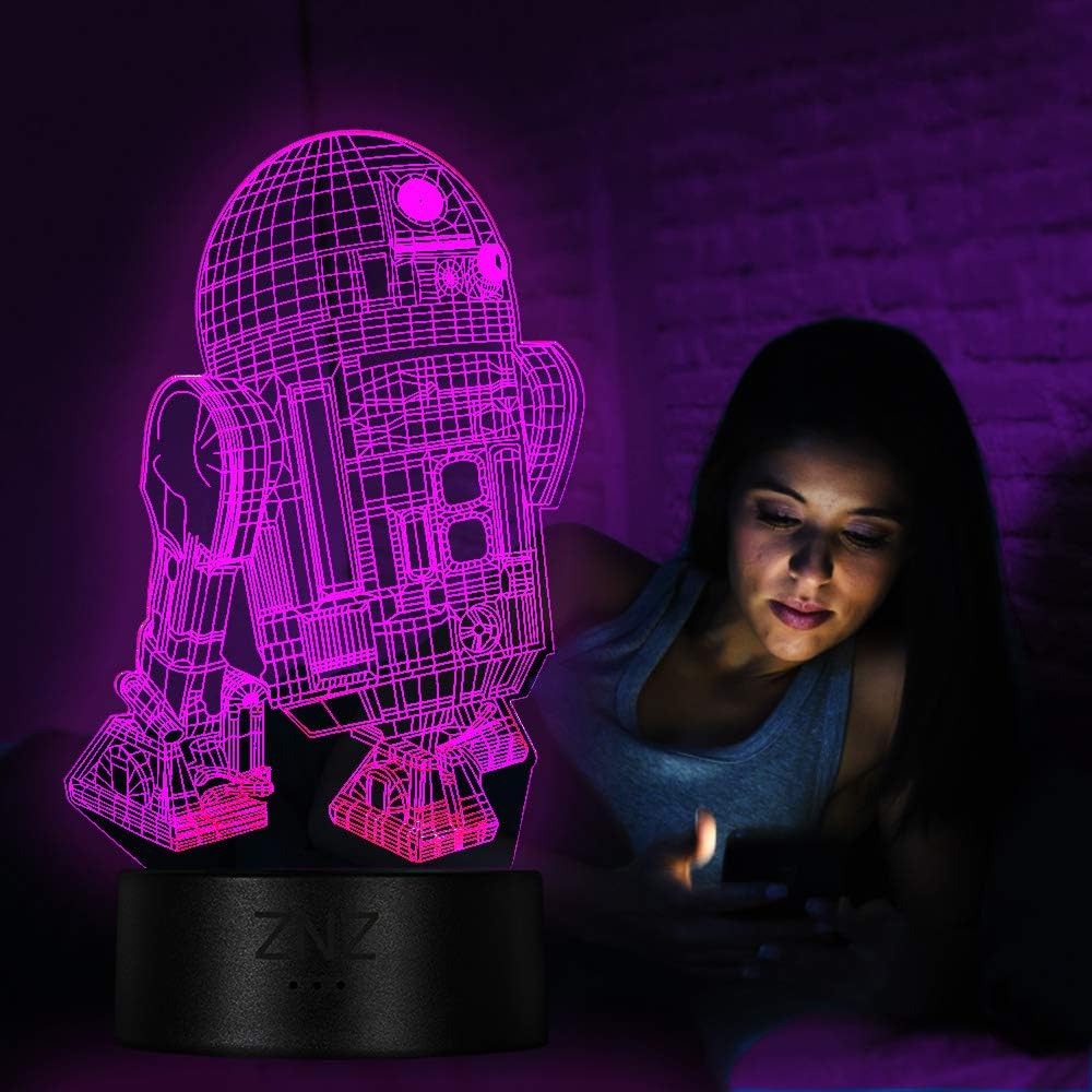 3D Lamp, ZNZ LED Illusion Night light, 16 Colors Changing 3 Model with Remote & Smart Touch Decor Lamp - Image 4