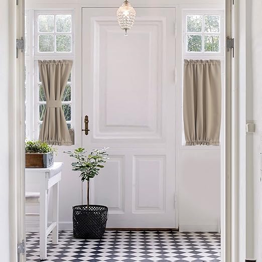 Amazon Com Aquazolax Blackout Door Window Curtain For Privacy