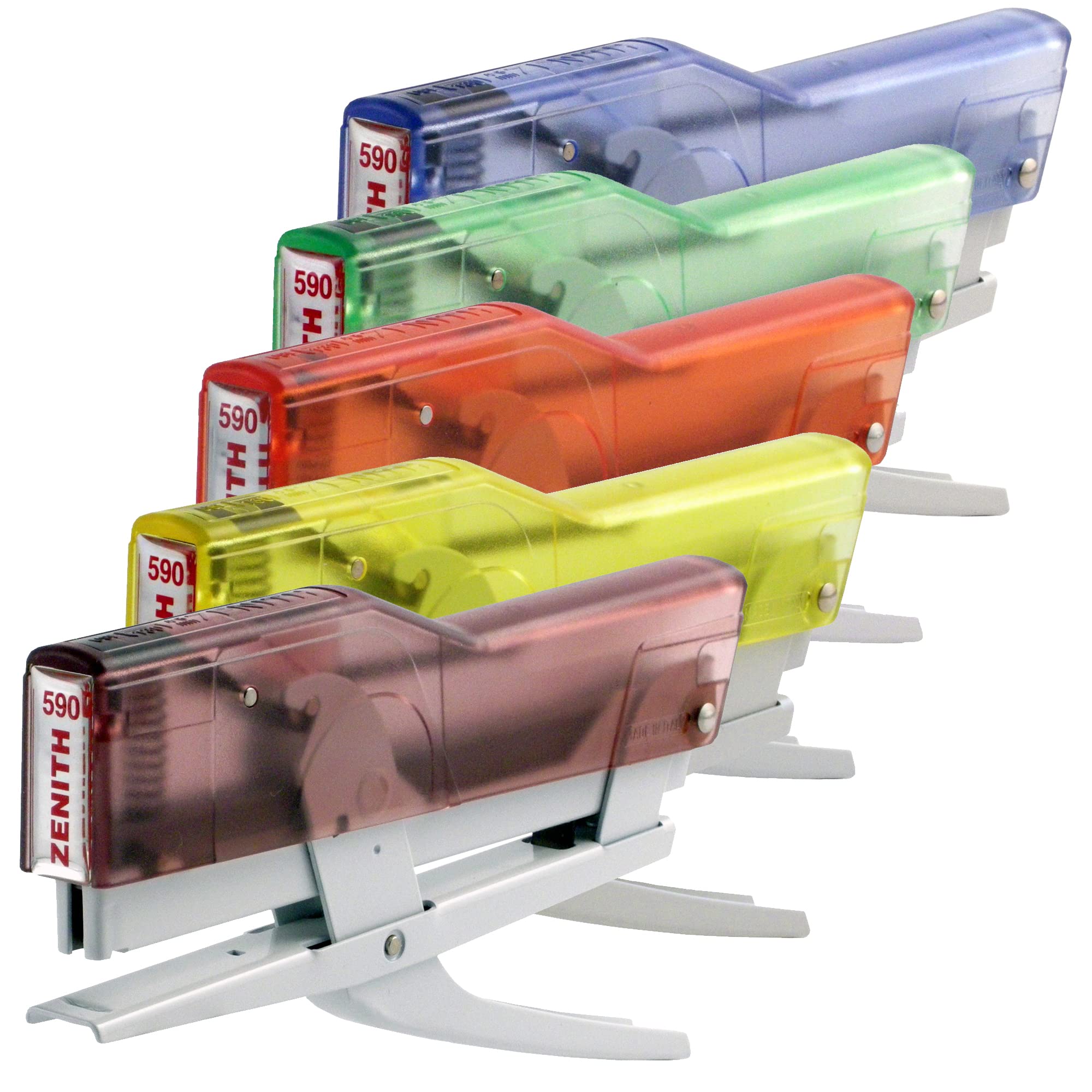 ZENITH 590 Fun Stapler Colour Transparent red