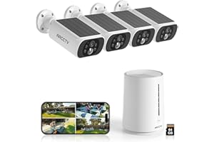 ARCCTV Solar Security Cameras Wireless Outdoor, 4 Cam-Kit, 4MP Solar Security Camera Wireless System, Color Night Vision, Motion Detection, No Monthly Fee, 64GB Memory Card