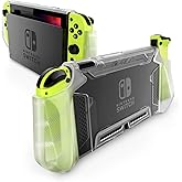 Mumba Dockable Case for Nintendo Switch (2017 Release), [Blade Series] TPU Grip Protective Cover Case Compatible with Nintendo Switch Console and Joy-Con Controller (Clear)